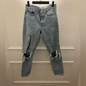 Levi's Light Blue Ripped Wedgie Fit Jeans